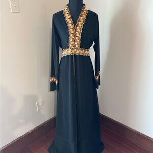 Elegant Black and Gold Women's Dress